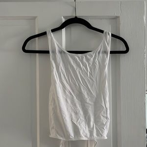 All tied up lululemon tie back tank top white